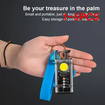1 ~ 5ШТ Мини-брелок-фонарик Портативный USB Перезаряжаемый Наружный светодиодный красно-синий наплечный полицейский фонарь с обслуживанием магнитом