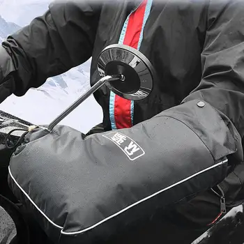 1 пара муфт на руль мотоцикла Зимняя Защитная грелка для рук скутера Непромокаемые Зимние теплые перчатки для езды на велосипеде