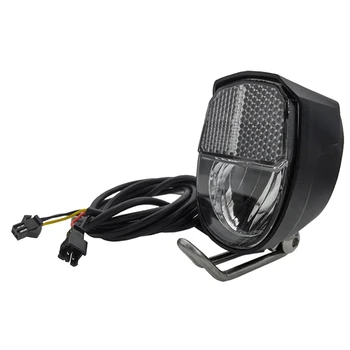 1 шт. водонепроницаемая передняя фара электровелосипеда E-Bike, лампа головного света, черная