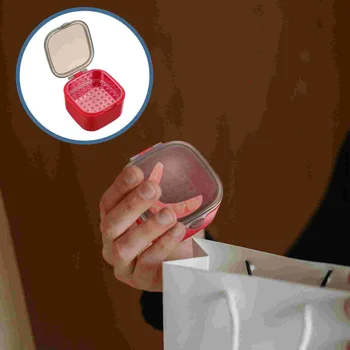 1 шт. Коробка для установки зубных протезов, коробка для чистки, коробка для хранения фиксатора (красная)