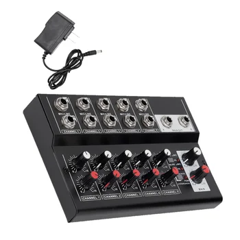 10-канальный микшерный пульт, цифровой аудиомикшер для записи DJ в прямом эфире, контроллер-штепсельная вилка США