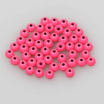 100шт 2,0 мм-4,0 мм Вольфрамовые розовые бусины для завязывания мух Материал Бусины для ловли нахлыстом 
