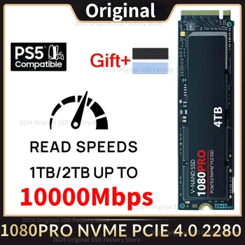 1080pro 980 Pro SSD 2 ТБ 1 ТБ 500G NVMe PCIe 4.0 M.2 2280 Жестких Дисков для Ноутбука PS5 PlayStation5 Mini PC Ноутбук Игровой Компьютер