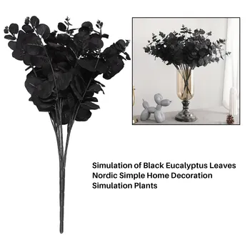 20 Головок искусственного Черного Эвкалипта, Поддельное Цветочное растение, Украшение Свадебной вечеринки