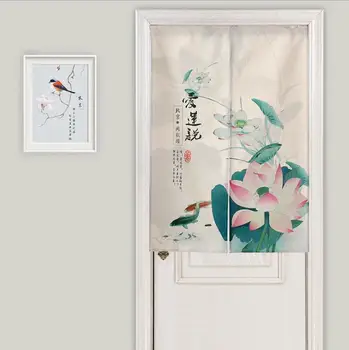 2022 Льняная хлопчатобумажная дверная занавеска в японском стиле для кухни, гостиной, отдельные шторы, летний гобелен