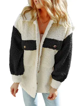 2023 Осень / Зима Популярное женское шерстяное пальто с длинным рукавом и двойным карманом в европейском и американском стиле