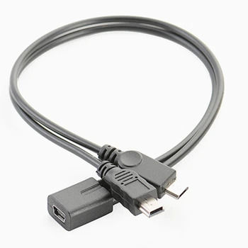 2024 Новый мини-USB-кабель-разветвитель Mini 5p Женский в Mini 5p Мужской + микро-Мужской Преобразователь шнура Аксессуары для зарядного шнура