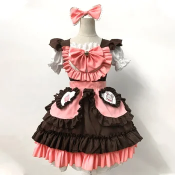 2024 Новый мягкий милый костюм горничной Little Rabbit, симпатичная аниме-двухмерная девушка, костюм горничной Лолиты, униформа ресторана, косплей