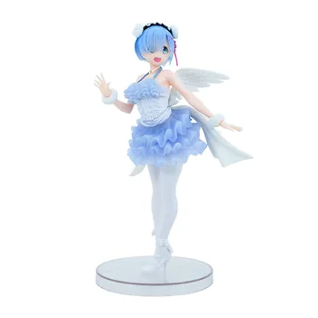 23 см Re: zero, начинающий жизнь в другом мире Rem Super Angel Ver. Фигурка аниме-девушки, модель игрушки