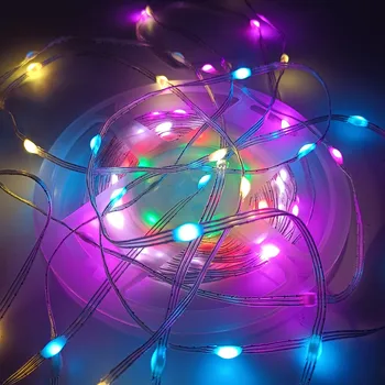 24-клавишный инфракрасный пульт дистанционного управления 5 В RGB Magic Leather Line Point Control Lamp Dreamy Color Christmas Light String Party Wedding Ga