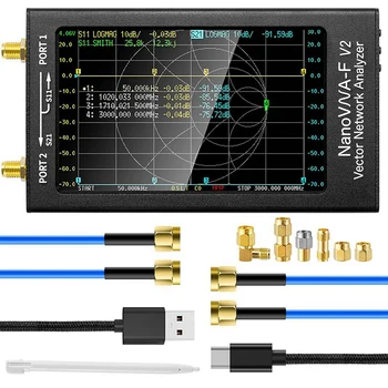 2X Векторный Сетевой Анализатор Nanovna-F V2 50 кГц-3 ГГц Антенный Анализатор HF VHF UHF VNA 4,3 Дюйма с 5000 мАч