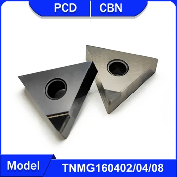 2ШТ токарный инструмент PCD TNMG160402 TNMG160404 TNMG160408 для медных и алюминиевых инструментов CBN, обрабатывающих твердую сталь и чугун TNMG