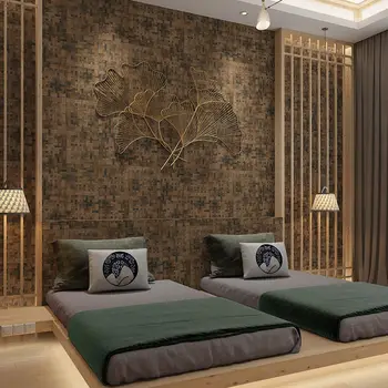 3d Ретро обои из ротанга и соломы, тканые из льна, обои для гостиной и спальни в японском стиле, обои для стен Papel De Parede