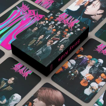 55 шт./компл. Kpop STRAY KIDS Новый Альбом LASER NACIFIC SKZ Коллекция Открыток LOMO Cards Фотокарточки Для Коллекции Фанатов