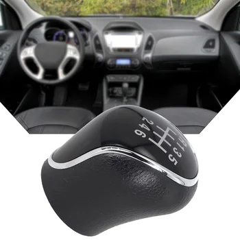 6-ступенчатая ручка переключения передач Рукоятка переключения передач для гандбола ABS Черная Механическая коробка передач для Hyundai IX35 2012-2016