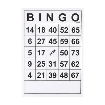 60 Листов карты Бинго Забавная Карточная игра Классические Листы бумажных карт Карта для игры в бинго Карта Бинго для развлечения Интеллектуальная игрушка