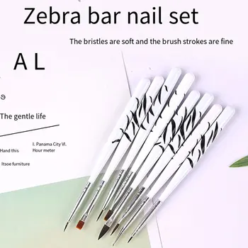 8 Шт. ручка для дизайна ногтей с ручкой, блестящая кисточка, профессиональный салон маникюра