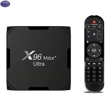 Banggood X96 Max Plus Ultra TV Box Android 11 Amlogic S905X4 Поддерживает AV1 8K Двойной Wifi BT медиаплеер Youtube 4GB 32GB / 64GB