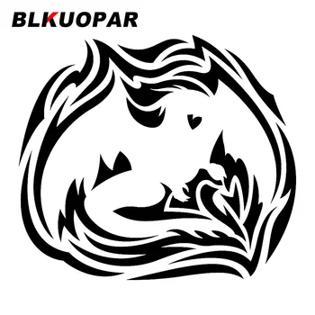 BLKUOPAR для Племенной Татуировки с Силуэтом Белого Дракона Автомобильные Наклейки С Защитными Наклейками Аксессуары JDM для Защиты От Царапин Декор Лобового Стекла