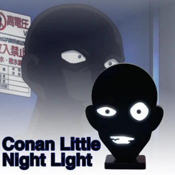 Conan Little Night Light Человек в черном Заключенный Креативный Черный светодиодный светильник Детективная Зарядка Прикроватный датчик освещения Умный подарок