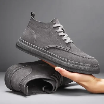 Dr. Men's 2023, Новые Осенние черные ботинки для мотоциклистов в британском стиле, Спортивные Повседневные кожаные ботинки из мягкой кожи