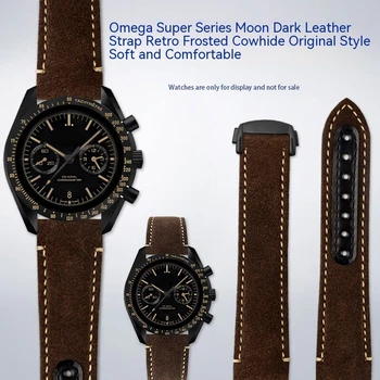 Fit OMEGA Omega Super Moon Dark Face 311.92.44 Винтажные часы из матовой кожи с аксессуарами для мужчин