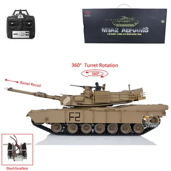 Heng Long 1/16 7.0 Пластиковый Радиоуправляемый танк M1A2 Abrams 3918 Стальная Коробка Передач Отдача Ствола Игрушки с управлением Toucan TH17792-SMT8
