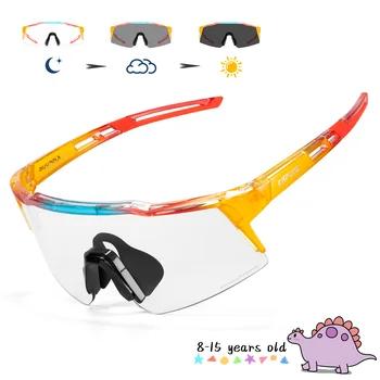Kapvoe Подростковые очки Фотохромные Солнцезащитные очки Спортивные Велосипедные Детские Велосипедные очки UV400 для мальчиков и девочек на открытом воздухе Велосипедные Защитные очки