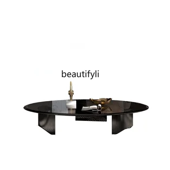 LHY круглый подвесной журнальный столик с панелью из закаленного стекла Итальянская легкая дизайнерская модель для маленькой квартиры класса люкс