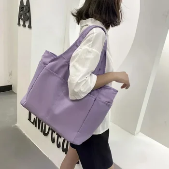 LO Ручная Женская тканевая сумка из ткани Оксфорд, повседневная дорожная сумка большой емкости с несколькими карманами, Нейлоновая танцевальная сумка для йоги на одно плечо