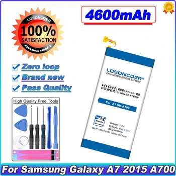 LOSONCOER 4600 мАч Батарея для Samsung Galaxy A7 2015 A700FD A700 A700H/X A700F A700S A700L A700K A700YD A7000 A7009 EB-BA700ABE