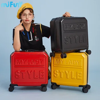 Mifuny 18-дюймовый багаж, легкая тележка, небольшой дорожный кейс, бизнес-кейс, универсальный чемодан на колесах, коробка для пароля