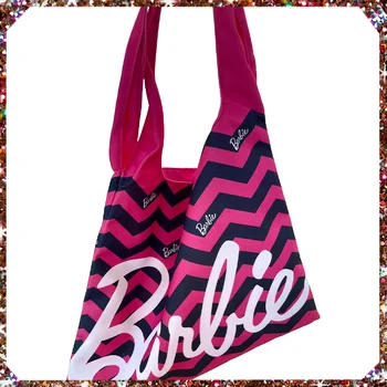 Miniso Barbie Холщовая сумка, очаровательная сумочка, сумки через плечо большой емкости, модная дорожная сумка, кошельки, сумка для покупок Y2K, подарки