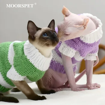 MPK Новая серия Cat Теплый свитер Одежда для домашних кошек Осень-зима Новогоднее рождественское платье Доступно 6 цветов