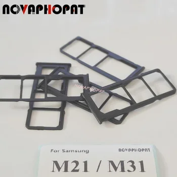 Novaphopat Совершенно новый лоток для SIM-карт Samsung M21/M31 Слот для держателя SIM-карты Адаптер для считывания Pin-кода