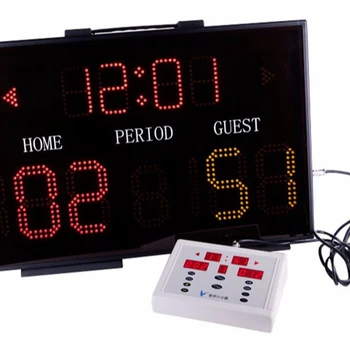 OEM Одностороннее баскетбольное табло с подсветкой, светодиодное цифровое проводное управление