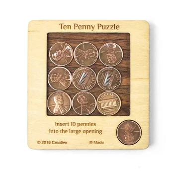 Penny Coin Puzzle IQ Игры-Головоломки Для Взрослых И Детей Rompicapo Difficili Коллекция Подарков Juegos De Mesa Divertidos