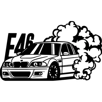 RuleMylife E46 Drift Art Для BMW Автомобильные Наклейки Наклейка Аниме Милые Автомобильные Аксессуары Украшения Pegatinas Para Coche