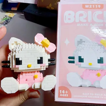Sanrio Hello Kitty, новый строительный блок, аниме Фигурка Куроми, Собранные игрушки, модель декоративного орнамента, Детские куклы-пазлы, подарки