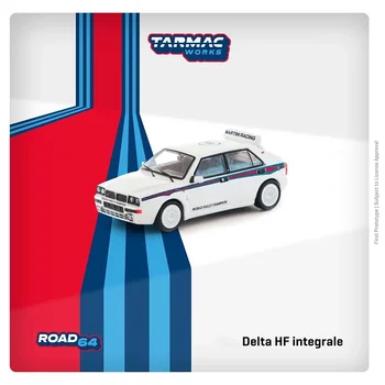 Tarmac Works 1: 64 Delta HF Integrale, Отлитая под давлением коллекция моделей автомобилей Diorama, Миниатюрные игрушки Carros