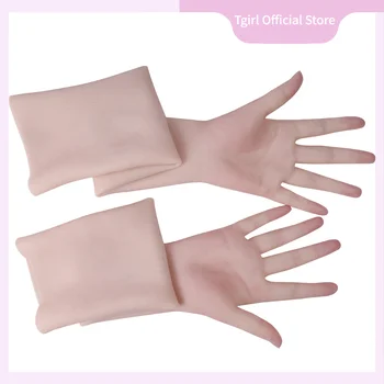 Tgirl, силиконовые перчатки для протезирования, накладные руки, накладная искусственная кожа, тонкий макияж, защитный рукав для рук