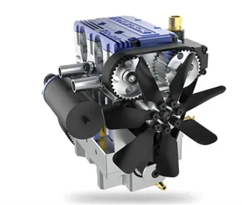 TOYAN X-POWER-Комплект самодельных моделей двигателей Двухцилиндровый 4-Тактный Рядный Метанольный двигатель с водяным охлаждением, Модель Строительной Сборки, Игрушка