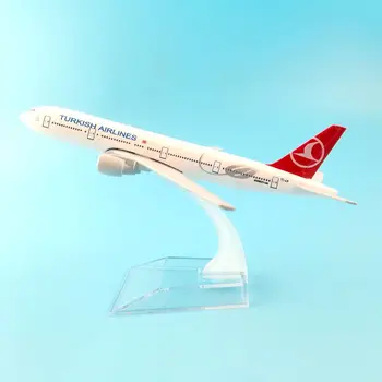 Turkish Airlines Boeing 777-300 16 см наборы моделей самолетов подарок ребенку на День рождения модели самолетов игрушки Бесплатная доставка Рождественский подарок