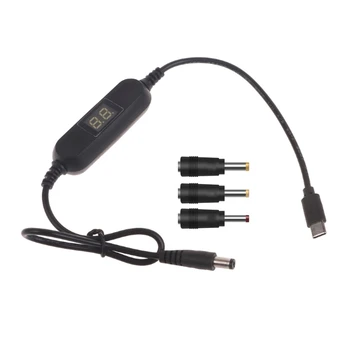 USB C от 5 В до 1,2 В-12 В 2,5 мм/3,5 мм/4,0 мм/5,5 мм Регулируемый Кабель LED 96BA