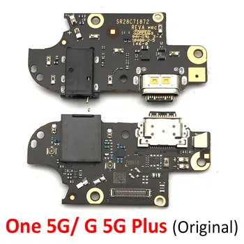 USB-порт для зарядки, соединительная плата, гибкий кабель С микрофоном, Запасные части для микрофона Moto One 5G / Для Moto G 5G Plus