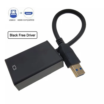 USB3.0-HDMI-совместимый 1080P переключатель, свободный привод, корпус из алюминиевого сплава, кабель-адаптер, Портативный видео-аудио конвертер для ПК