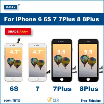 АААА + ЖК-дисплей Для iPhone 6 6S 6Plus 6sPlus 3D Сенсорный Экран Дигитайзер Для iPhone 7 7Plus SE2020 8 8Plus LCD