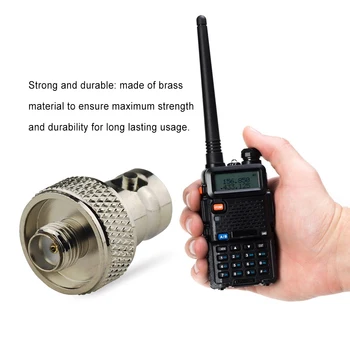 Адаптер Walkie Talkie SMA для BNC-Адаптера Двухсторонней Радиосвязи для Замены Разъема Baofeng UV-5R/FD-880