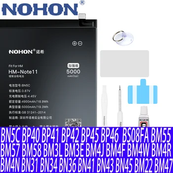 Аккумулятор NOHON Для Xiaomi Redmi Note BN5C BM58 BP41 BP42 BP45 BM3L BM3E BN43 BN45 BM4R BM4N BM55 BP40 BN31 BN34 BN36 BN41 Bateria