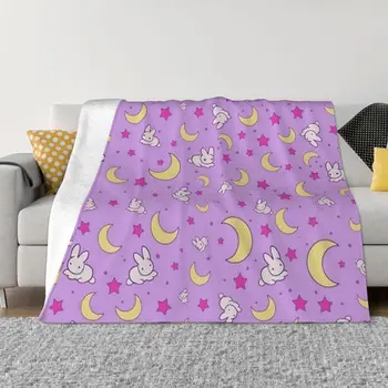 Аниме-одеяло Moon Girl с коралловым флисом, плюшевое украшение, многофункциональные мягкие пледы для дивана, покрывала для спальни, покрывала для постельных принадлежностей
